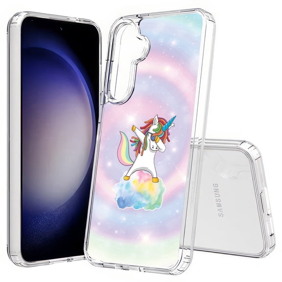 TalkingCase Slim Fit Phone Case Compatible for Samsung Galaxy S25 Plus(Not S25/ S25 Ultra), Unicorn Dabbing Print, Lightweight,Flexible, USA Print