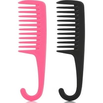 2 Pieces Detangler Shower Comb with hook Wide Teeth Combs Wet and Dry Comb for Home Beauty Salon