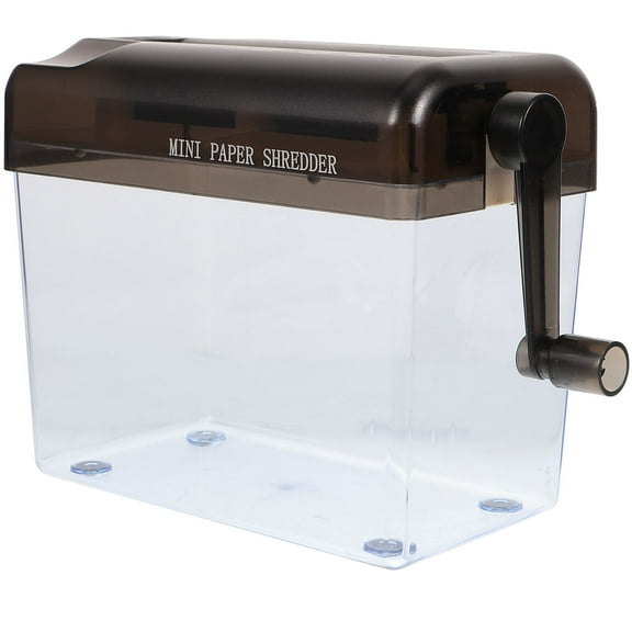 HEMOTON Grey Paper Shredder for Home Use Lightweight Portable HandOperated Design 70 Sheet Capacity