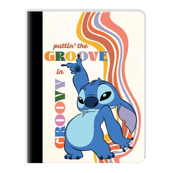 Disney Stitch Composition Writing Notebook, Wide Ruled, 7.5" x 9.75", 80 Sheets, for Students