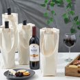 thumbnail image 2 of Bolsas de transporte de vino de lona BLUE PANDA con asas, paquete de 6, 2 of 8