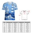 thumbnail image 2 of Ocean Lighthouse Sailboats Womens Tops Women's Fashion Casual Short Sleeve Flower Print Round Neck Pullover Top Blouse, 2 of 7