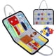 thumbnail image 1 of Tablero ocupado para niños pequeños, tablero sensorial para habilidades motoras finas, juguetes Montessori actividades para niños pequeños para viajes, coche (gris), 1 of 5