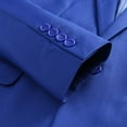 thumbnail image 5 of Mens Suit,Autumn Winter Two Piece Solid Color Lapel Collar Long Sleeve Multi Pocket Suit For Formal Wear,Mens Suits,Blue,2XL, 5 of 8