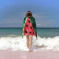 thumbnail image 6 of PHYHOO Oversized Microfiber for Kids Girls Women and Red Towel Gifts Watercolor Striped Background 30x60in, 6 of 8