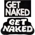 thumbnail image 1 of FOX AND ROSE Set of 2 Get Naked Rugs - Funny Bathroom Mats, Soft Non-Slip Absorbent Bath Mats for Shower, Washable Quick-Dry Floor Mats for Bathroom Decor, Modern Aesthetic Design, 1 of 7