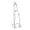 Black, variant on Floor Easel with Decorative Scroll Detailing, Height-Adjustable Hooks, 71.25 inches Tall, Metal - Silver (EAS5199SLV)