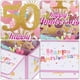 thumbnail image 4 of Tarjeta de 50 años de aniversario, tarjetas de feliz aniversario, tarjeta de aniversario de boda para esposa, hombres, ella, rosa, 4 of 6