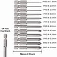 thumbnail image 4 of Magnetic Cross Head Screwdriver Bits Set - S2 Steel Single Head 1/4 Inch Hex Shank, 100mm Length (6 Pieces, 94g) - Compatible with Electric Tools, Versatile Angle Adjustment for Professional & DIY, 4 of 6