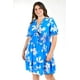 thumbnail image 5 of Vestido escote moño Roman Fashion Tallas Extras 4329 Azul flores 38, 5 of 7