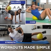 THERABAND Mini Ball, 9-Inch Pilates & Yoga Exercise Ball, Small Inflatable Core Ball for Stability, Balance, Rehab, Physical Therapy & At-Home Workouts, Soft Non-Slip Surface