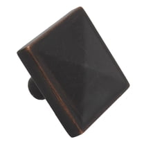 GlideRite 1-1/4 in. Classic Square Pyramid Cabinet Knobs, Oil Rubbed Bronze, Pack of 10