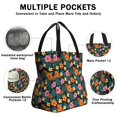 thumbnail image 3 of Pioneer Flower Floral Print Pattern Drawstring Lunch Bag Women - Drawstring Lunch Bag Insulated for Work Office - Stain-Resistant Large Lunchbags for Women with Multi-Pockets, 3 of 6