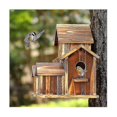 thumbnail image 2 of Bird House, Bird House For Outside, Wooden Bird Houses For Outside Hanging, 6 Hole Handmade Natural, 2 of 5