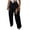 Black, variant on AOOCHASLIY Women 2023 Pants Womens Patchwork Cutout Design Sense Of Spice Wear Trousers