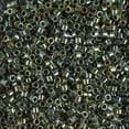 thumbnail image 2 of Miyuki Delica Seed Beads – Size 11/0 (1.6 mm), DB0273, Topaz-Lined Olive AB, 7.2 g, Approx. 1440 Beads, 2 of 7