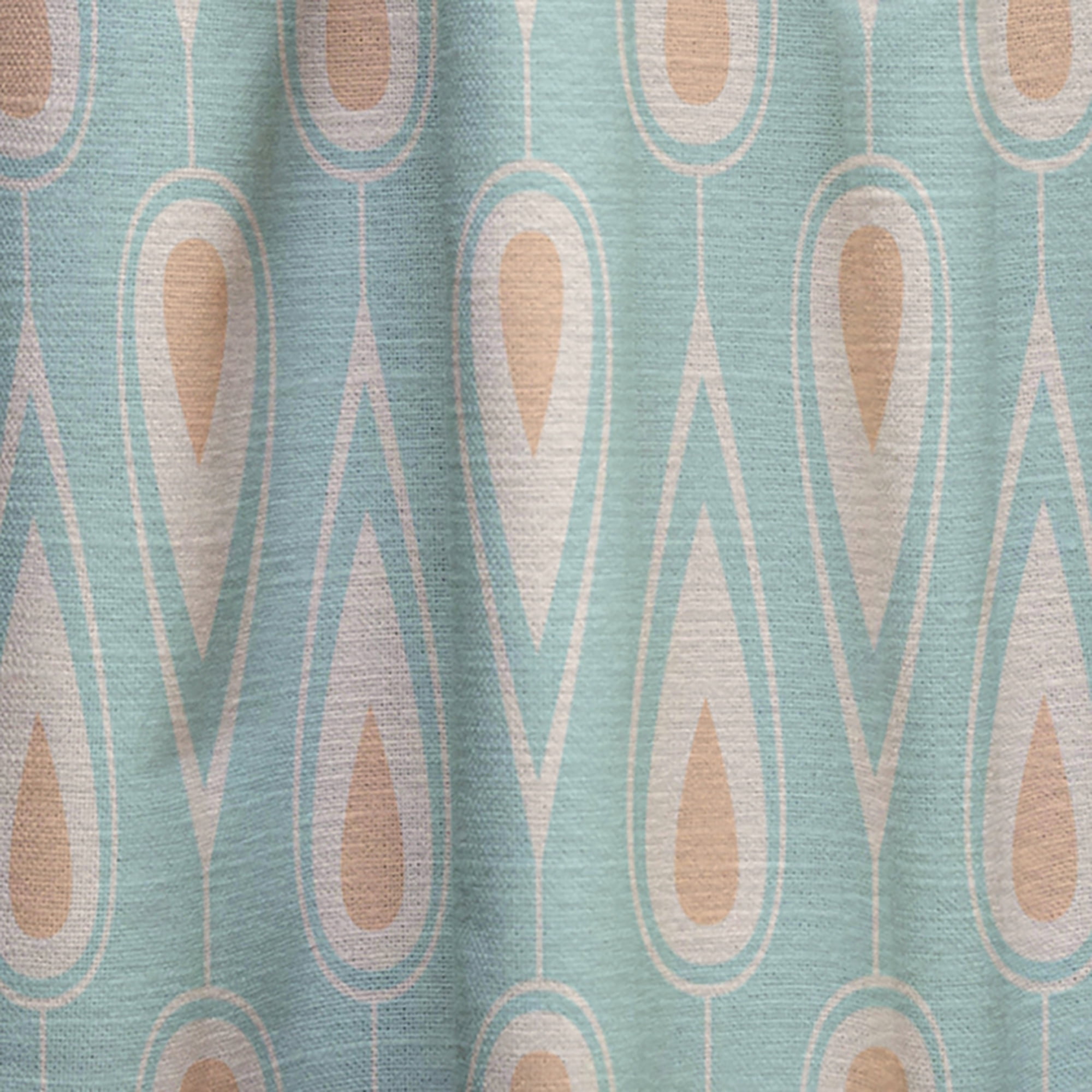 Designart 'Ornamental Retro Design VIII' Mid-Century Modern Curtain Panel