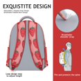 thumbnail image 5 of Pink Strawberry Plants Fruit Backpack for School,Cute School Bag,Schoolbag with Adjustable Shoulder Straps & Padded Back,15.3"x11"x6.7", 5 of 6