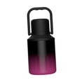 thumbnail image 3 of Botella de agua aislada, botella de bebida reutilizable, 1000 ml, tetera de regalo con asa para Negro rosa, 3 of 9