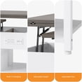 thumbnail image 6 of Craftian 4-in-1 Lift Top Coffee Table with RGB Light, Storage, Power Outlets, Dual Tops, White, 6 of 10