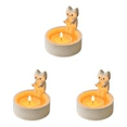 thumbnail image 1 of Candelabro Resina Con Gatito Dibujos Animados Regalo para Amantes Los Gatos (oreja) Color Blanco, 1 of 5