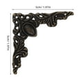 thumbnail image 2 of OULII 12 Pcs Table de Protection d'Angle Noire pour Livres et Scrapbookings Style Vintage, 2 of 6