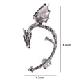 thumbnail image 3 of Fasijew Ear Cuff Punk Ear Cuff Shaped Ear Cuff Exaggerated Hip Hop Gothic Punk Non-Piercing Clip Wrap Cartilage Earring Fashion Accessory, 3 of 7