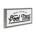 thumbnail image 3 of Stupell Industries Pool Time Summer Phrase Typography Painting Gray Floater Framed Canvas Art Print Wall Art, 31 x 14, 3 of 9