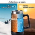 thumbnail image 3 of Tarro Cervecero de Acero Inoxidable con Mango (2 Pz de 700 ml c/u), Vasos de Acero Inoxidable con Doble Pared Térmica, Vasos Térmicos para Agua y Bebidas Hasta 4 Horas Frío y 2 Horas Caliente (Negro), 3 of 4