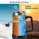 thumbnail image 3 of Tarro Cervecero de Acero Inoxidable con Mango (2 Pz de 700 ml c/u), Vasos de Acero Inoxidable con Doble Pared Térmica, Vasos Térmicos para Agua y Bebidas Hasta 4 Horas Frío y 2 Horas Caliente (Negro), 3 of 4