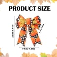 thumbnail image 3 of 25CM Autumn Thanksgiving Bow Orange Pumpkin Maple Leaves Burlap Bows For Tree Wreath Wraping Home Decorations, 3 of 8