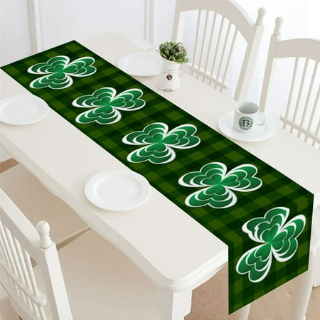 

BFYSFBAIG 2024 St. Patrick s Day Table Flag Restaurant Table Festive Decor Tablecloth