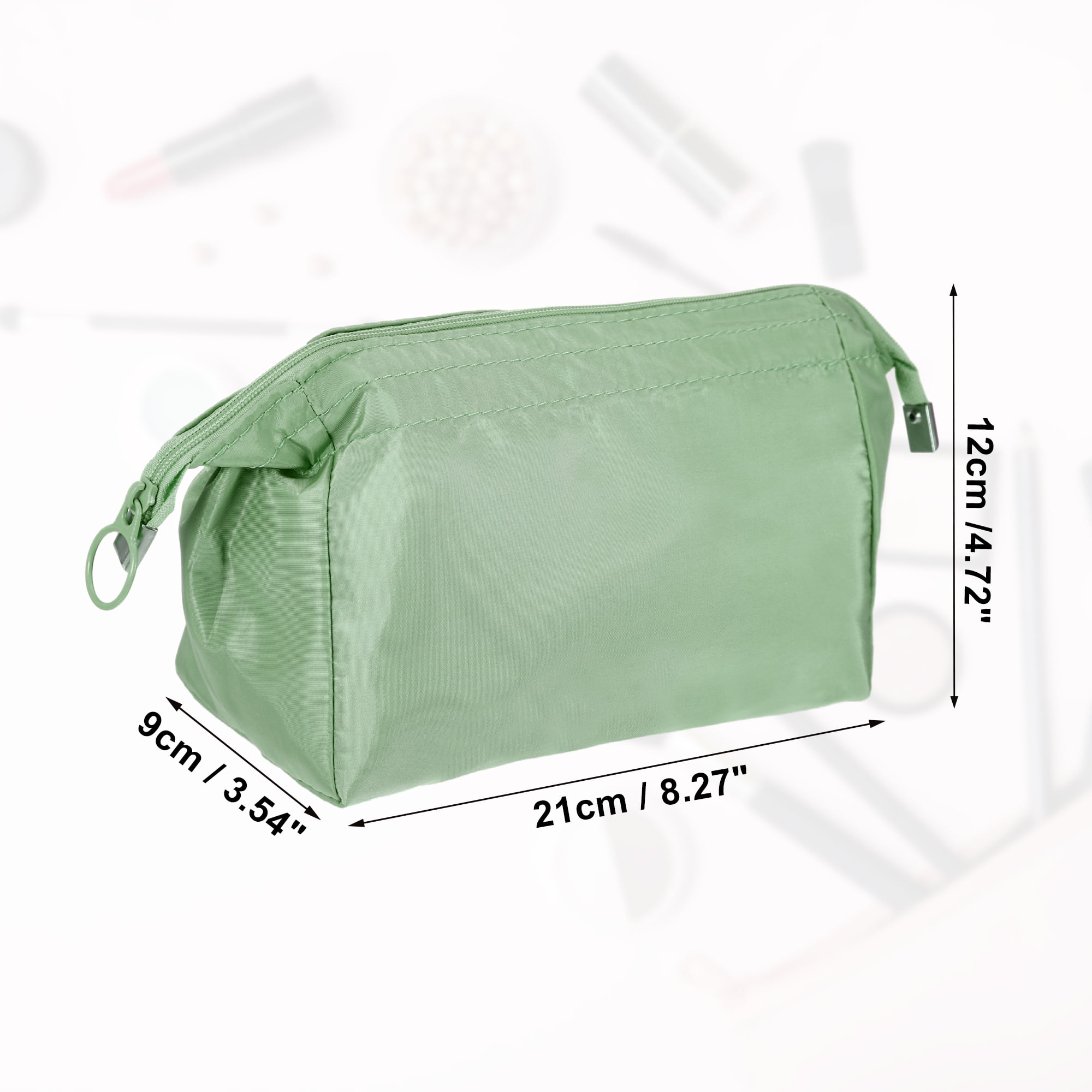 Unique Bargains Women Durable Makeup Bag for Business Travel Vacation Wedding Gym Green