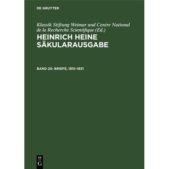 Briefe, 1815-1831, (Hardcover)