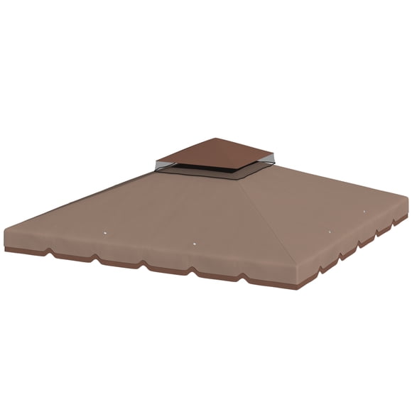 Outsunny 10' x 10' Gazebo Canopy Replacement with Double-Tier Roof, Holes