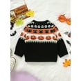 thumbnail image 4 of Infant Baby Girl Boy Halloween Sweater Long Sleeve Cartoon Pullover Toddler Jumpers Tops Fall Loose Knitwear, 4 of 8