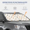 thumbnail image 4 of Wukai Bees And Flowers Print Windshield Sun Shade, Car Front Window Shades Sunshade Cover Sun Visor Shield Block Automotive Interior Protector Blocks UV Rays-Medium, 4 of 6