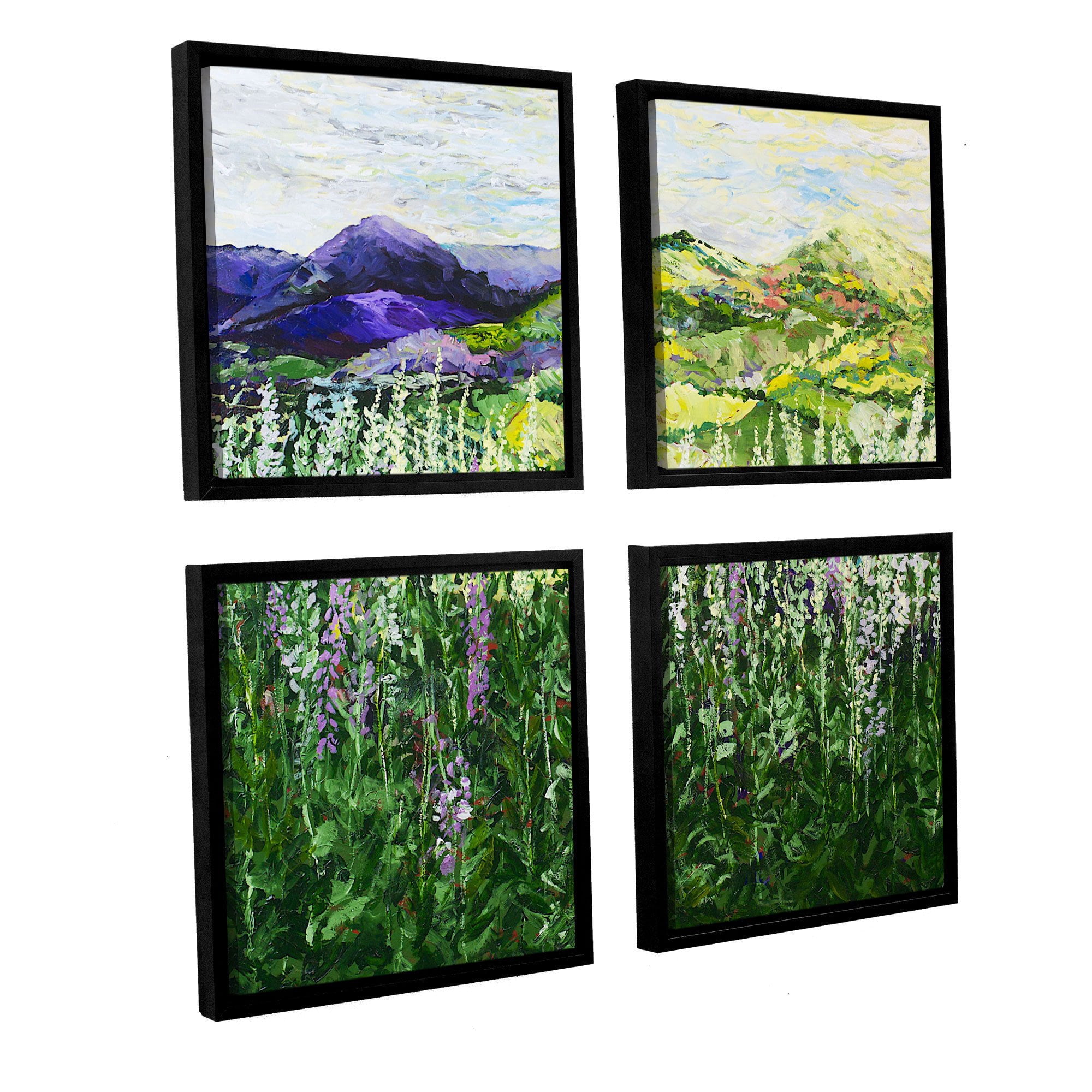 ArtWall Allan Friedlander "Gentle Shadows" 4-Piece Floater-framed Canvas Square Set
