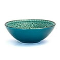 thumbnail image 5 of Elama Round Stoneware Embossed Dinnerware Dish Set, 16 Piece, Ocean Teal and Green, 5 of 5