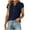 Navy, variant on WREESH Women's Henley Shirt Casual Tops with Solid Blouses and Button Short Sleeve V-Neck T-Shirt in Solid Color Gray
