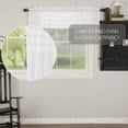thumbnail image 3 of VHC Brands Farmhouse 16"x60" Valance White Rod Pocket Kitchen Window Curtains, 3 of 8