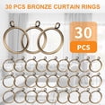 thumbnail image 4 of 30 Pcs Anneaux de Rideau en Bronze, Anneaux de Rideau de 1,5 Pouce Anneau de Draperie en Métal pour Tringles à Rideaux, 4 of 7