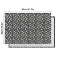 thumbnail image 6 of Black White Tiny Skull Pattern Summer Placemats Table Placemats Set Of 4-Linen Kitchen Washable Placemats Table Mats 11.8"x17.7" Non-Slip Heat Resistant, 6 of 6