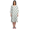 thumbnail image 1 of Moomaya Chemise de Nuit en Coton Imprimé pour Femmes, 1 of 6