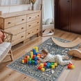 thumbnail image 4 of YOUFORTONG 3'x5' Vintage Washable Area Rug, Non-Slip Soft Carpet for Living Room Bedroom Kitchen, Pet Friendly Durable Easy Clean Rug,Blue, 4 of 6