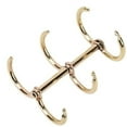 thumbnail image 5 of 12 Pcs 3 Ring Book Rings Leaf Binders Office Book Rings Snap Split Hinged 20mm Inner Diameter Book Ring Gold, 5 of 5