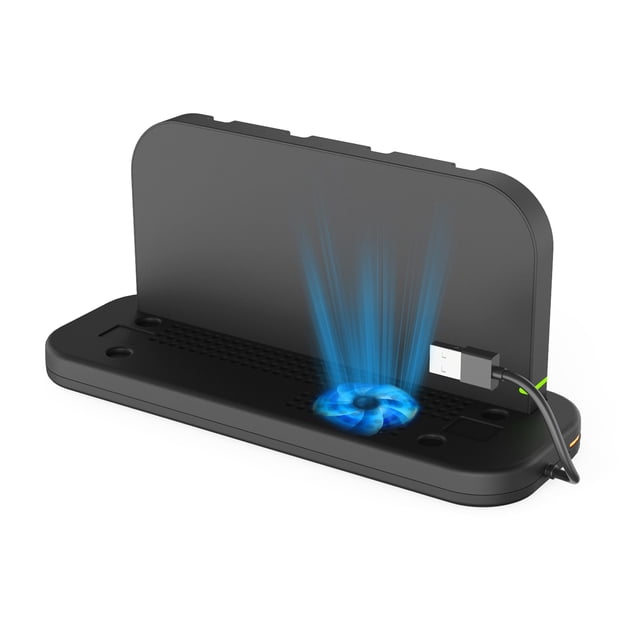 Base de carga para Nintendo Switch/2/OLED Joy-Con 4 en 1, base de carga para mando, estación de carga con ventilador y luz RGB