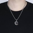 thumbnail image 2 of Collar con colgante luminoso de acero inoxidable SBSGV con luna creciente y doce signos del zodiaco que brillan en la oscuridad, Virgo, 2 of 5