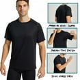 thumbnail image 5 of LANBAOSI 3 Pack Workout Running Shirts for Men Moisture Wicking Quick Dry Mesh Athletic Shirts, L, 5 of 7