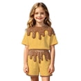 thumbnail image 4 of JAJAHO Unisex Girls Boys 2 Piece Outfits Ice Cream Printed Short Sleeve T Shirt And Drawstring Shorts With Pockets Kids Summer Clothes Set Sweatsuits 2-14Y, 4 of 4